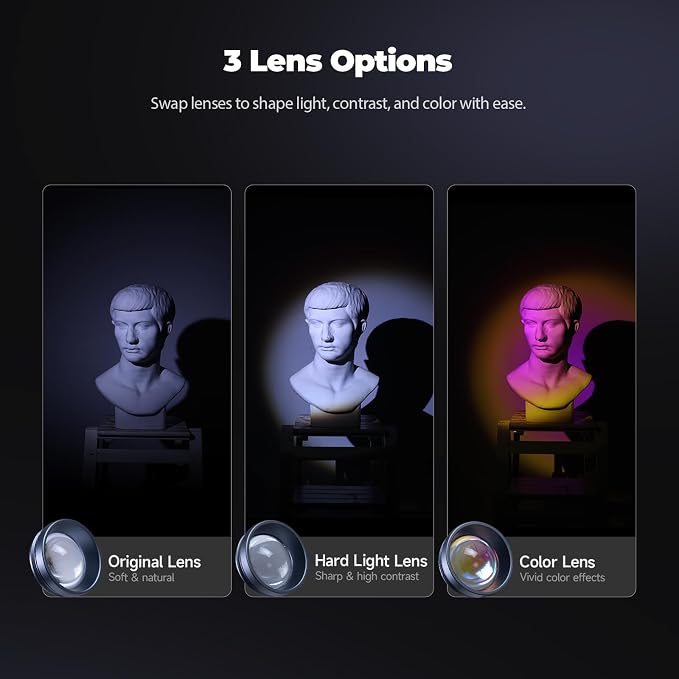 PHOTOOLEX PRO 12W Portable RGB Photography Spotlight, 360 ° Full Color
