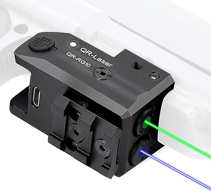 Red Green Purple Blue Laser Light Combo, 800 Lumens Tactical Flashlight Laser