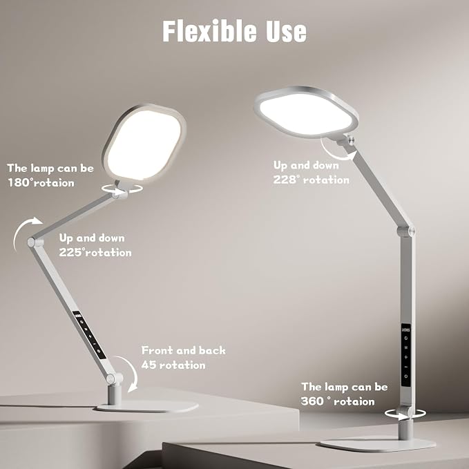 LitONES LED Desk Lamp for Home Office, 15W Desk Light