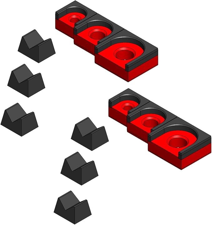 MagAttach Ratchet Organizer Kit (3 Piece Set (2-Pack), Red/Black)