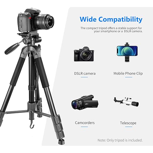 NEEWER Portable Aluminum Alloy Camera 2 in 1 Tripod Monopod Max. 70"/177cm