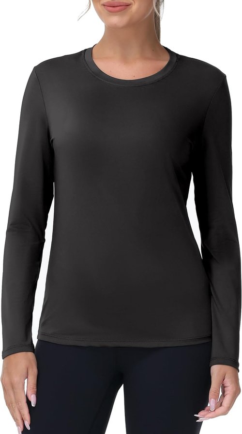 Isnowood Women's Long Sleeve Sun Protection Shirts - UPF 50+ UV Rash Guard Athletic Tops | Ideal for Hiking & Running