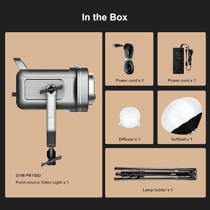 GVM 150W Video Light Kit, 2700K-7500K Continuous Lighting