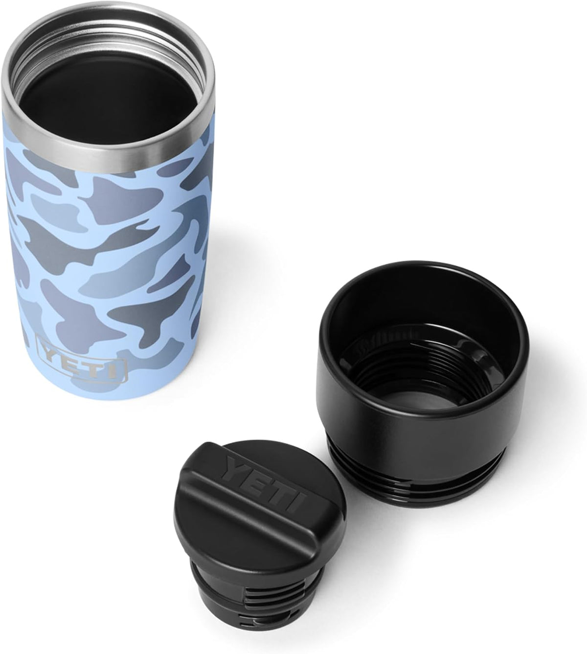 YETI Rambler 12 oz Travel Bottle - Stainless Steel, Vacuum Insulated, Leakproof Commuter Cap | Blue Camo