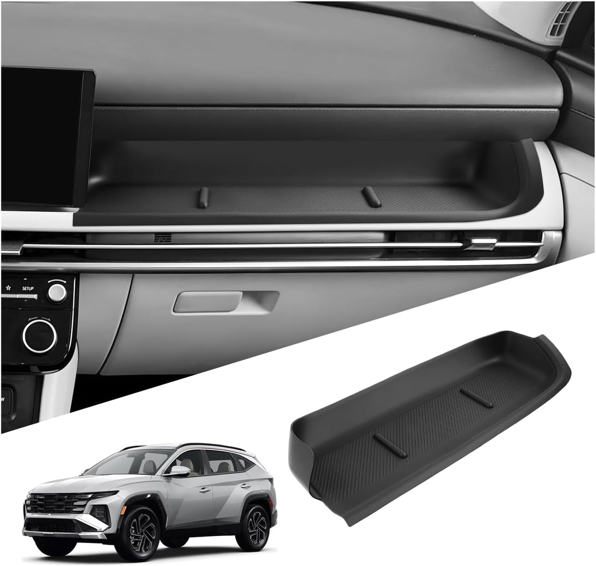 SKTU (Update) Compatible with 2021 2022 2023 2024 Toyota Venza Center Console Organizer 2024 2023 2022 2021 Toyota Venza Accessories ABS Black Materials Tray Armrest Secondary Storage Box (Blue)
