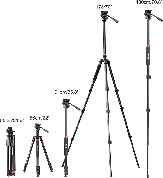 Camera Tripod, Aluminum Heavy Duty Tripod