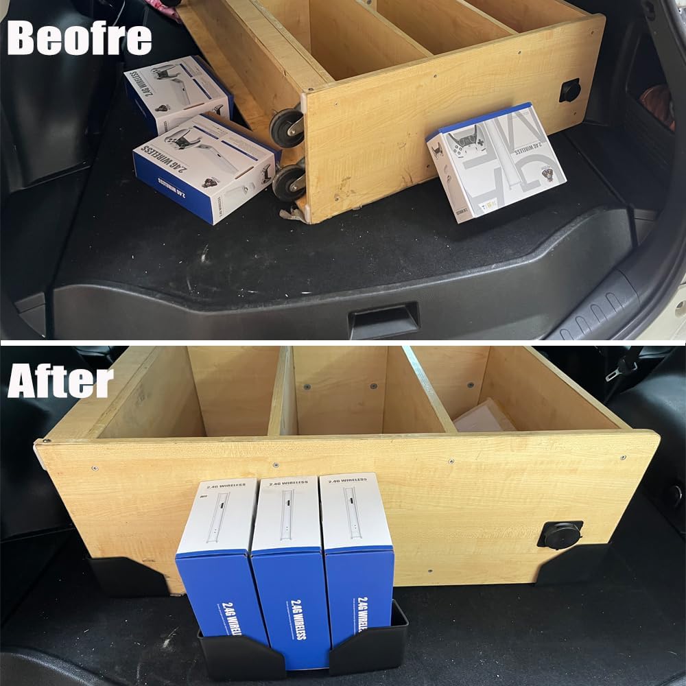 Car Trunk Organizer Blocks, 4 Pack Hook & Loop Cargo Dividers