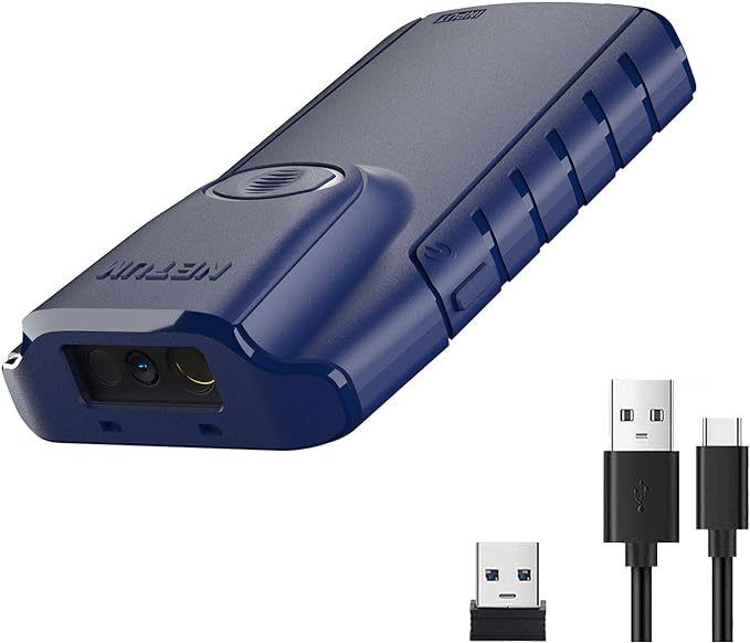 NETUM Bluetooth 2D Barcode Scanner, 3-in-1 Small Portable QR Bar Code Reader