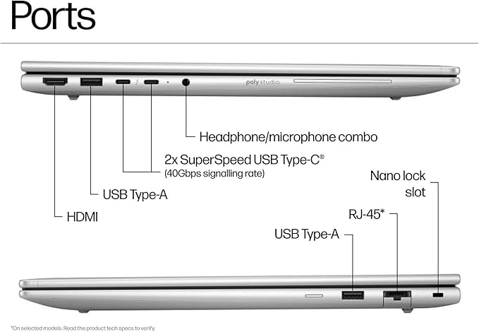 HP EliteBook 6 G1i Laptop Computer, Ultra 7 255U, 16GB DDR5, 512GB SSD | Idea for Business Daily Work, Lifetime Office 365, Backlit Keyboard, Thunderbolt 4, Windows 11 Pro, Pale Silver