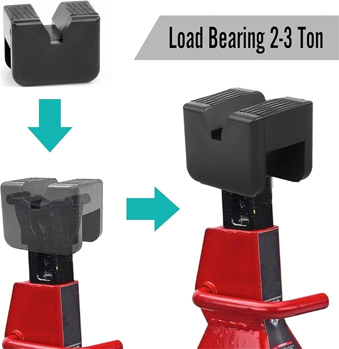 MUGE RACING Jack Stands Pad Universal Jack Stand Adapter for Torin Big Red T43002 Universal Rubber Slotted Frame Rail Pinch Welds Protector, 1PACK