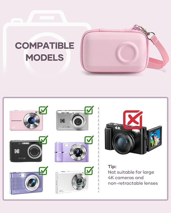 SQERO Digital Camera Case for KODAK PIXPRO FZ45 FZ55 & CAMKORY 1080P