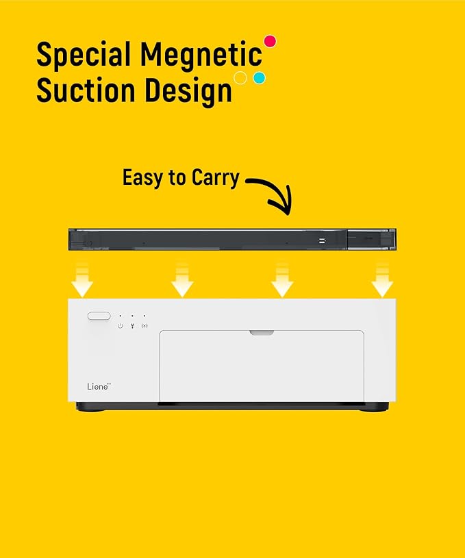 Liene M100 4x6'' Photo Printer, Wi-Fi Picture Printer, 20 Sheets, Full-Color