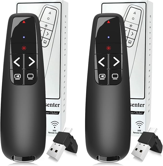 Wireless Presentation Clicker PowerPoint Presenter Remote: Clicker