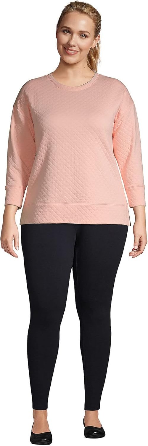 Lands' End Women's Knit Leggings - Comfortable Mid Rise Design | Perfect for Everyday Wear