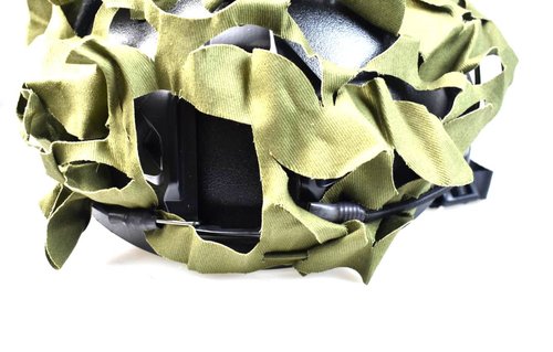 Breathable Mesh Camo Tactical Helmet Cover Outdoor Airsoft Paintball Tactical Gear Fast Helmet Cover in Size M/L (Net Green)