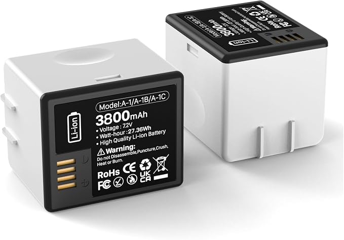 2pack 3800mAh for Arlo pro Battery, Upgrade High Capacity Long-Lasting Battery