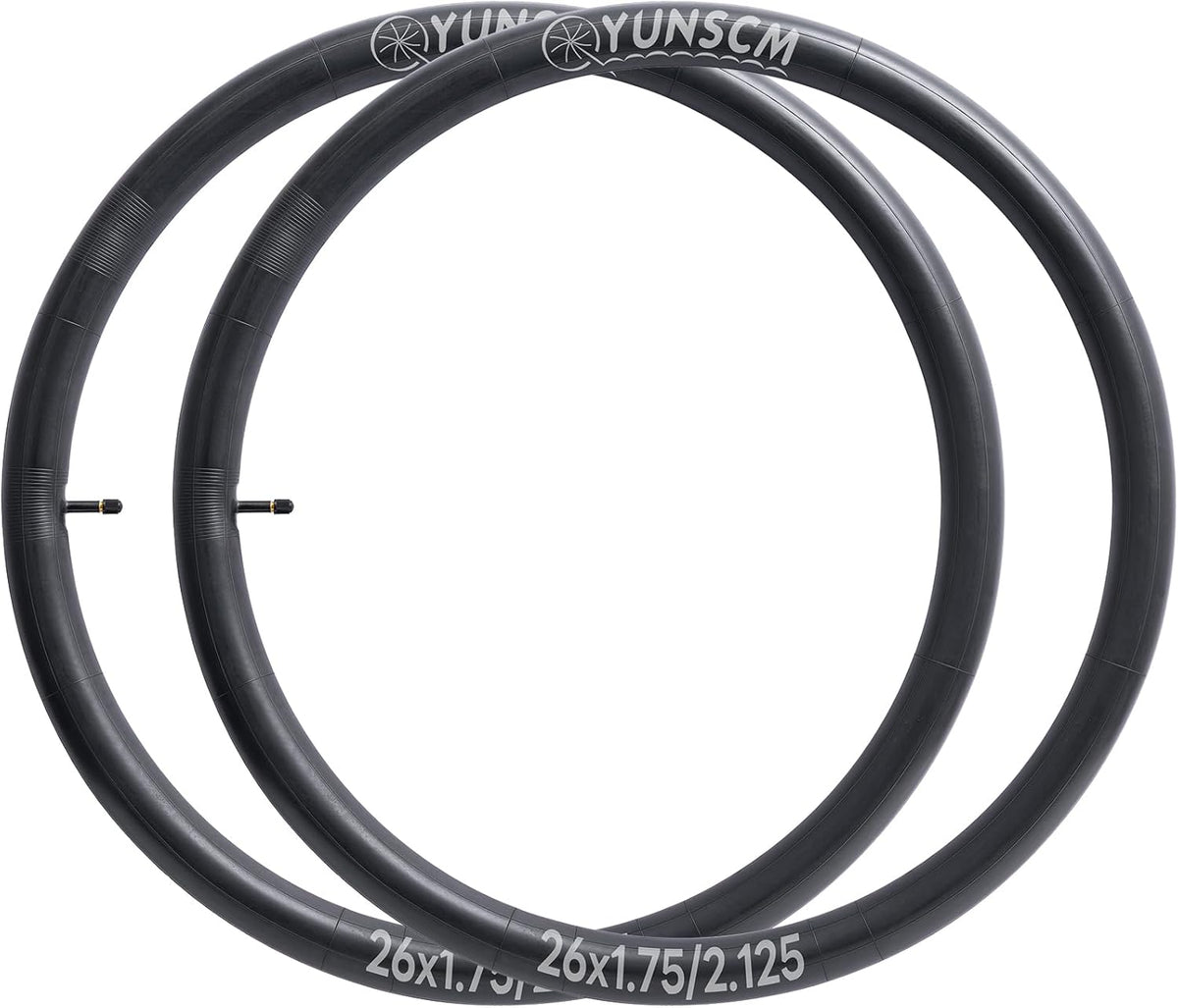 26-Inch Bicycle Tubes by [Brand Name] - 2-Pack AV Schrader Valve, Compatible with 1.75-2.125 Sizes