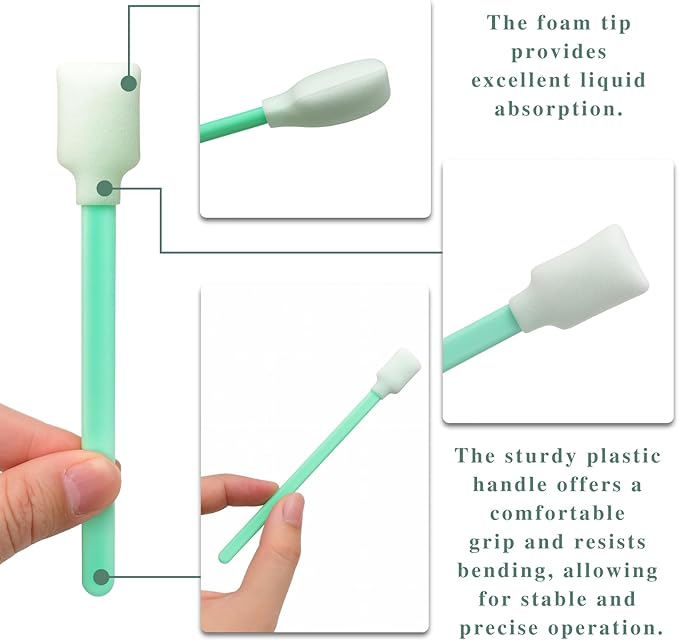 50PCS Foam Cleaning Swabs – Anti-Static Lint-Free Applicators