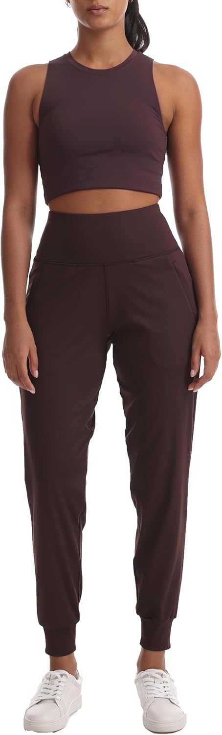Skiennix Women's Joggers - Lightweight High-Waisted Athletic Leggings with Pockets for Yoga & Gym