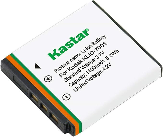 Kastar 3-Pack K7001 Battery and AC Wall Charger Replacement