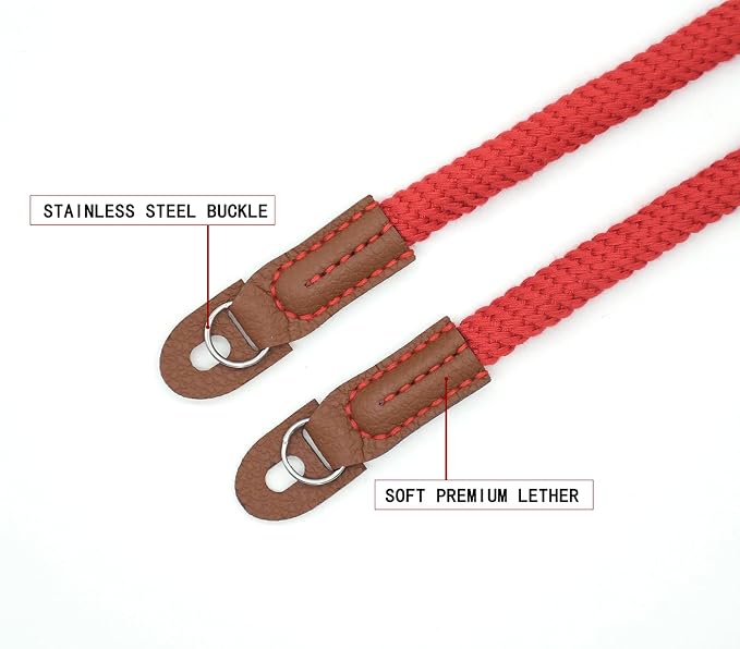 Camera Rope Strap 100cm Soft Cotton Camera Strap Vintage Neck Shoulder Belt