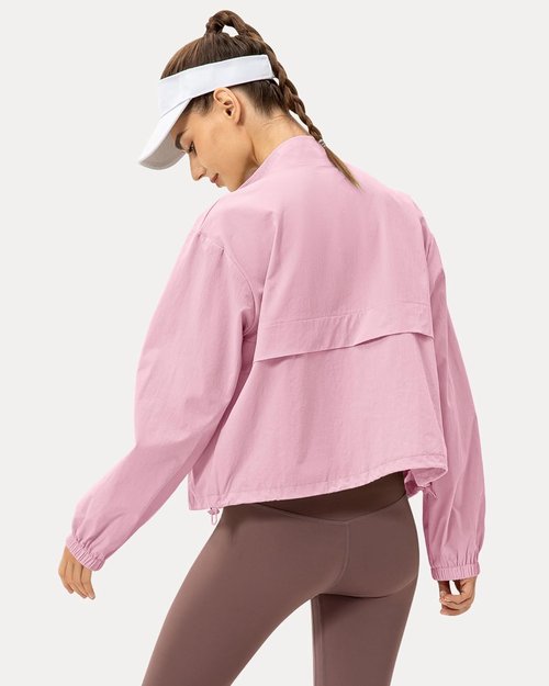 Locachy Women's Athletic Jacket - Lightweight Zip-Up, Windproof & Sun Protection | Ideal for Outdoor Workouts