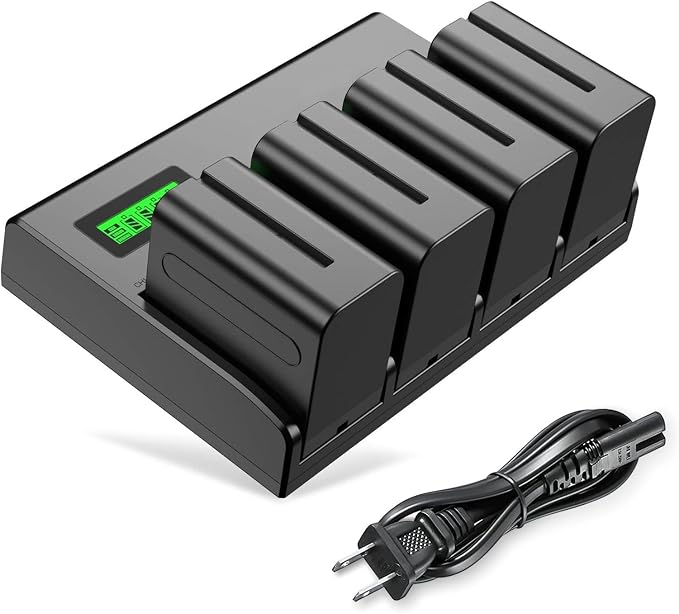 4&6 Pack NP-F970 Batteries 8900mAh and 4/6-Channel Charger Compatible