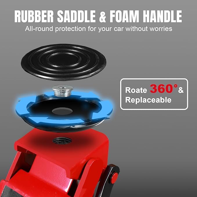 Big RED Hydraulic Low Profile Service/Floor Jack with Dual Piston Quick Lift Pump, 4 Ton (8,000 lb.) Capacity
