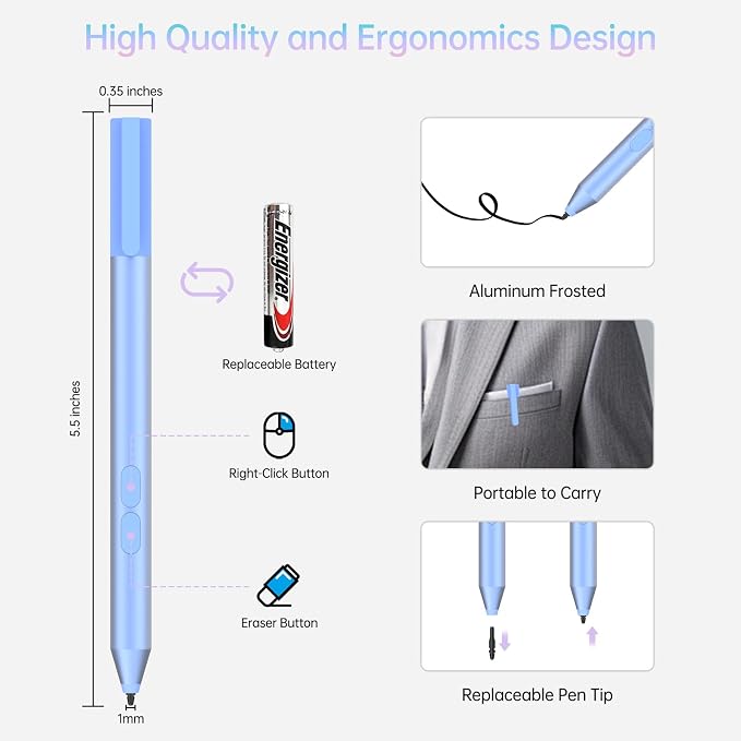 Stylus Pen for HP Omnibook, Pen for HP Envy x360 Pavilion x360 Specter x360