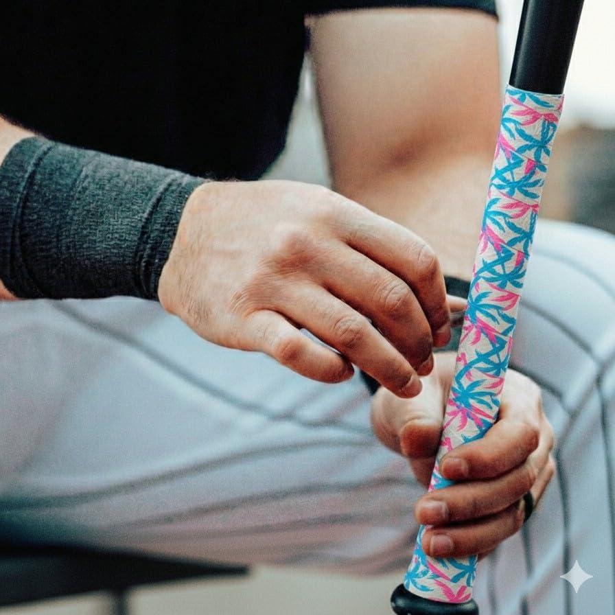 Supacaz Super Sticky Kush Baseball Bat Tape - High-Performance Softball Grip - 1.1mm Thickness