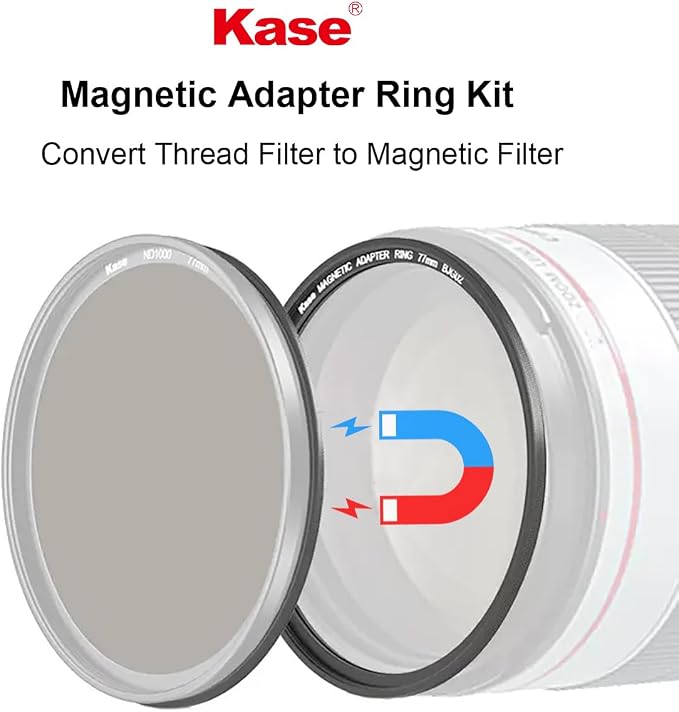 Kase 49mm Magnetic Lens and Filter Adapter Ring Kit