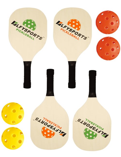 LFYSPORTS Pickleball Set with Net, Portable Indoor and Outdoor Net System with 4 Paddles for Driveway