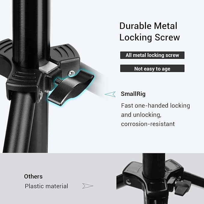SMALLRIG Photography Light Stand 110"/9.2ft/280cm, Air-Cushioned Aluminum Photo