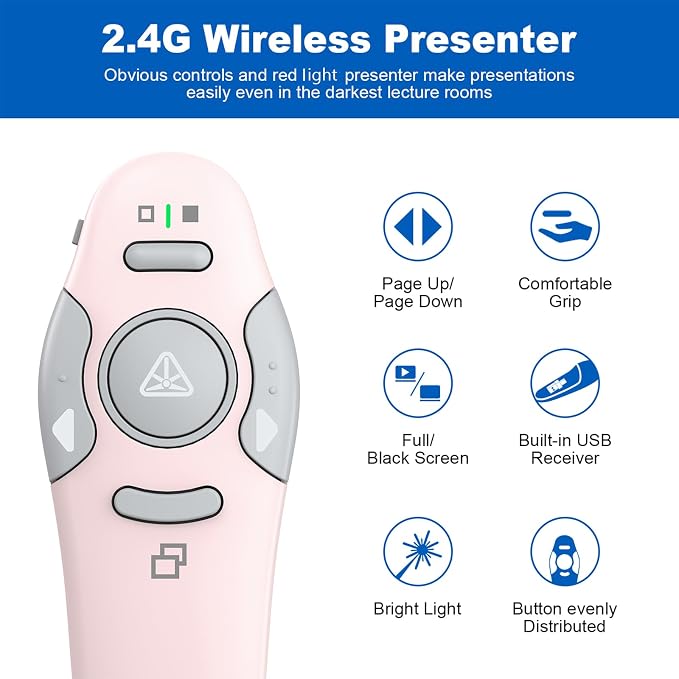 QUI Presentation Clicker Wireless Presenter Remote Clicker