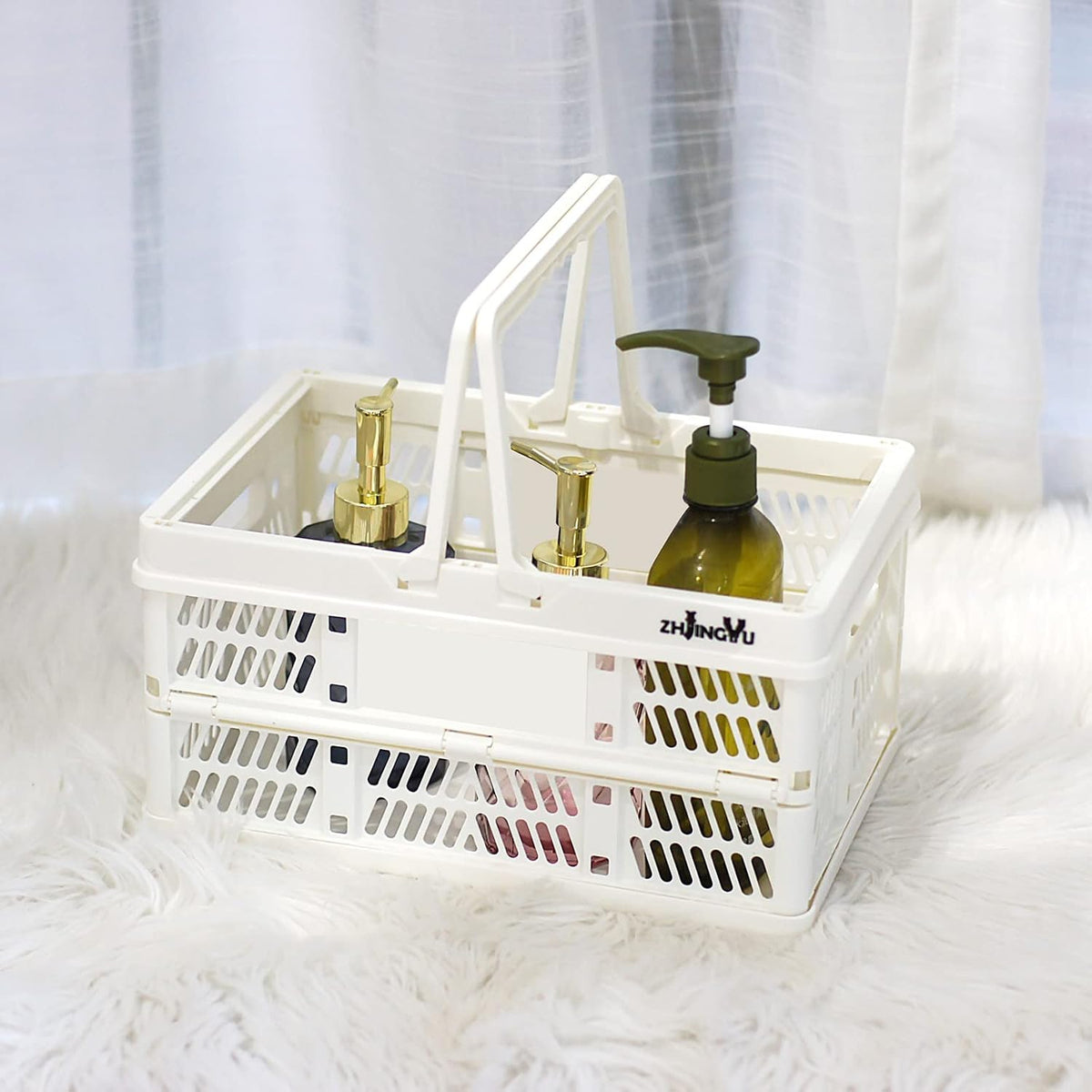 Plastic crates for storage,plastic baskets for organizing,14.96x9.84x7.87"
