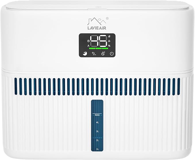 Smart Evaporative Humidifiers for Bedroom, Living Room, Nursery, Large Room up to 300 ft², 5L Tank, Max 48H Runtime, Mist-free Top Fill Humidifier for Baby, Plants, Easy to Clean