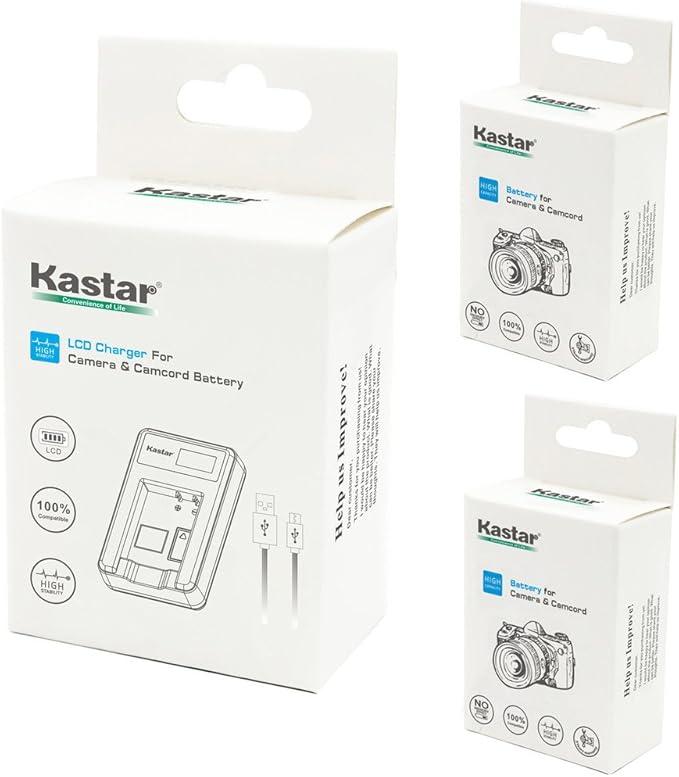 Kastar Battery & LCD Slim USB Charger