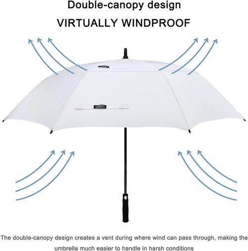 G4Free Golf Umbrella - Oversized 72-Inch Double Canopy, Windproof & Waterproof Design