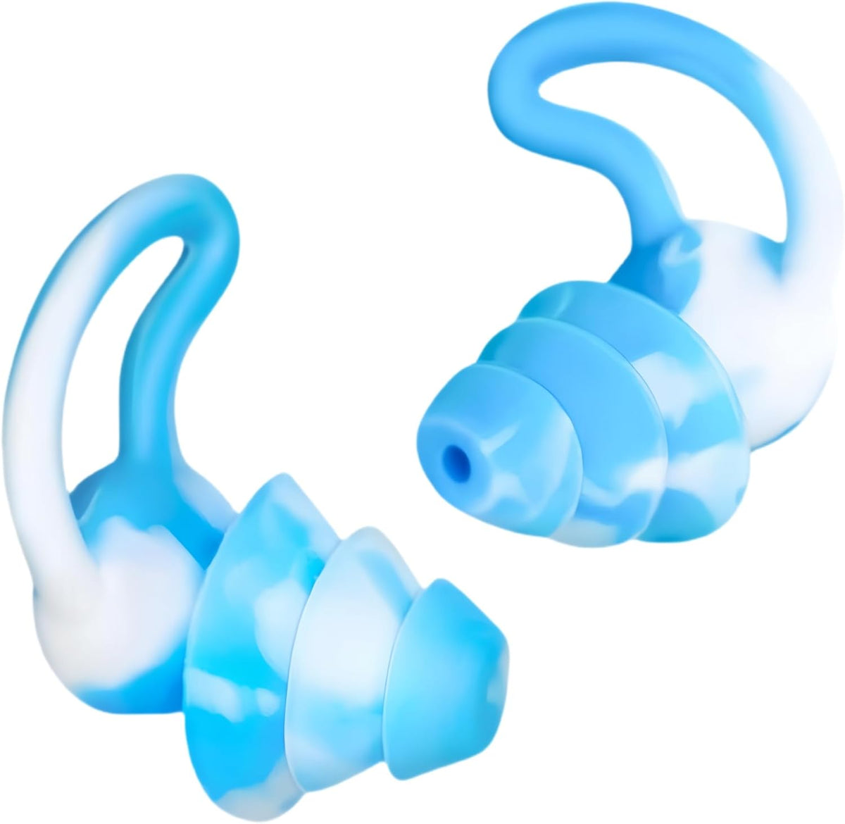 Tayogo Waterproof Silicone Swim Ear Plugs - 3 Pairs for Swimming, Surfing & Snorkeling | Blue