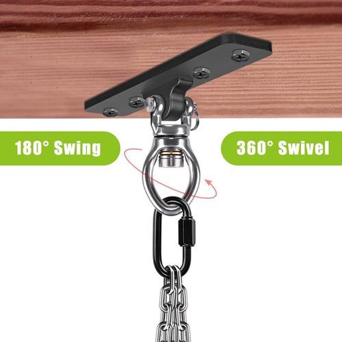 Dolibest Heavy Duty Swing Hangers - 2 Pack Swing Set Accessories with Carabiner for Indoor/Outdoor Use | Supports 900LB