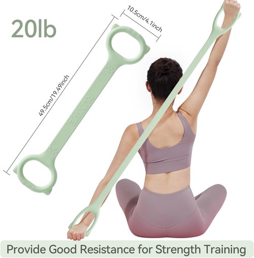 Figure 8 Workout Resistance Band - Durable 20-40lb Elastic Bands for Arm, Back & Shoulder Exercises