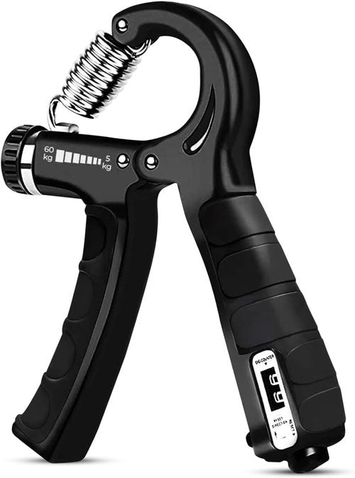 Grip Strength Trainer - Adjustable Hand Grip Exerciser with 11-132 Lbs Resistance | Forearm Strengthener in Black