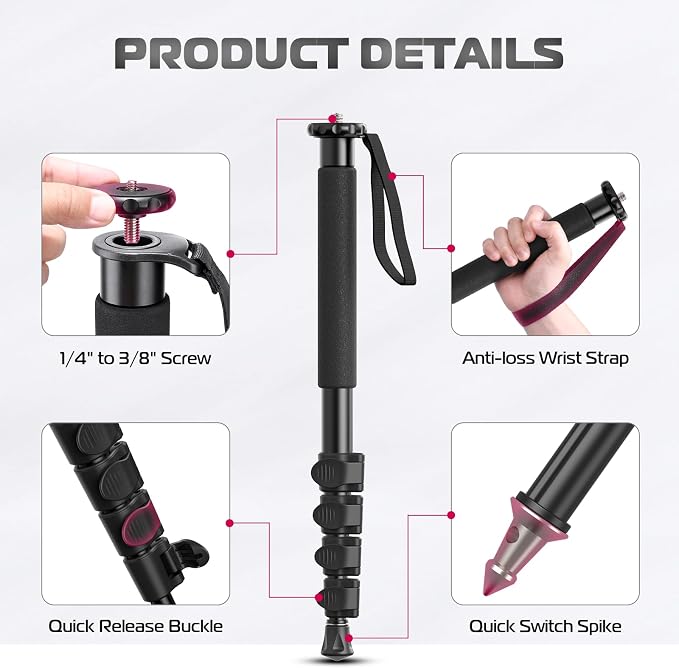 ULANZI TB12 61-Inch Camera Monopod
