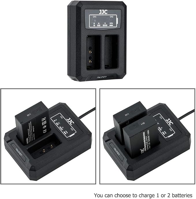 JJC LP-E17 Battery Charger USB Dual Slot