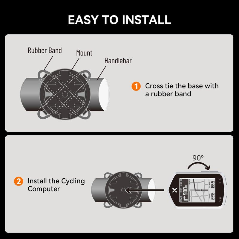 XOSS NAV Plus GPS Bike Computer with Bluetooth, 2.4"" Ant+ Bike Computer Wireless with 33hs Long Battery Life, IPX7 Waterproof Map Navigation Bike Computer with Auto Backlight & Rear 3D Video, Black