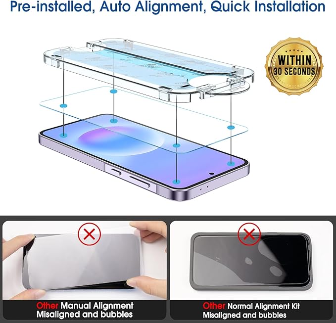 amFilm Auto-Alignment OneTouch for Samsung Galaxy A57 5G 6.7" Screen Protector
