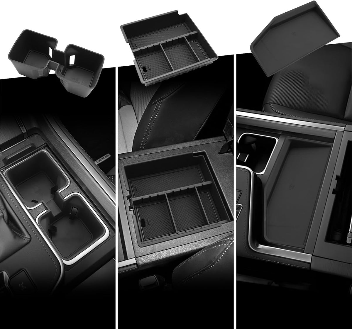 CDEFG for 2020-2026 Volkswagen Golf R/GTI Accessories Center Console Organizer Tray VW GTI Golf 8 MK8 Storage Middle Console Insert 2020 2021 2022 2023 2024 2025 2026