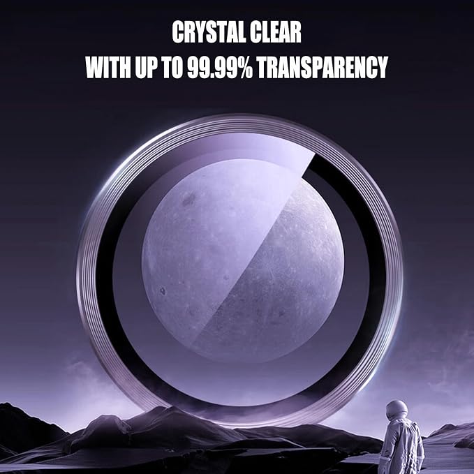 2 Pack Camera Lens Protector for Samsung Galaxy S24 Ultra, 9H Tempered Glass