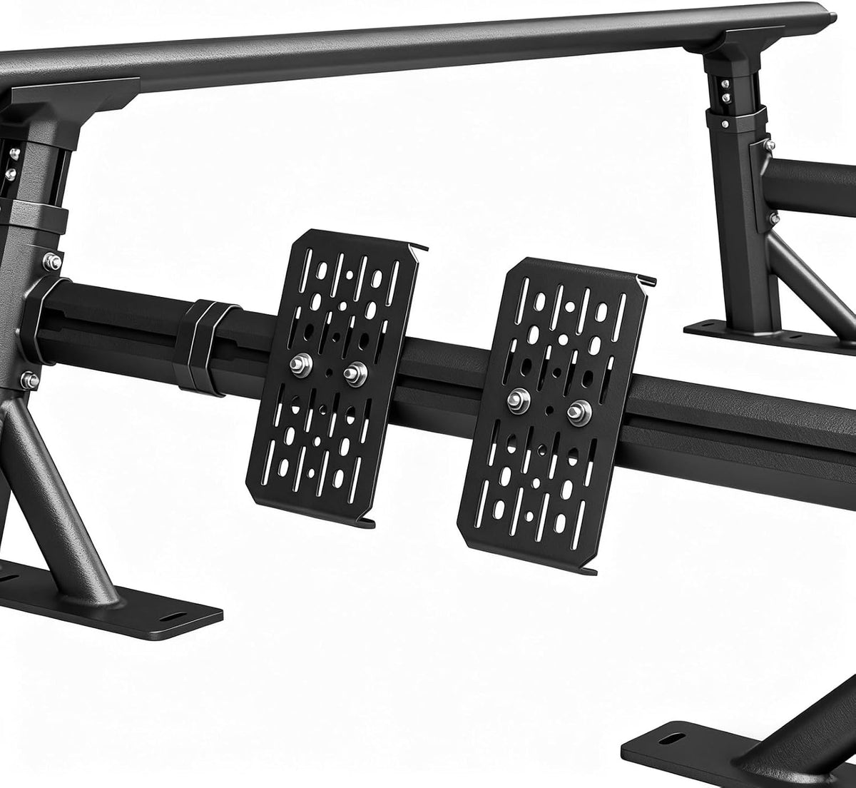 Just-V Truck Bed Rail Side Mount Holder for Toyota Tacoma 2005-2026, for Toyota Tundra 2007-2026, 2Pcs Bed Rail Modular Accessories Mount for Shovels, Axes, Bike, Recovery Plates, Fuel Tanks