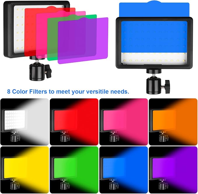 LED Photo Video Light 2-Pack, Ci-Fotto Dimmable 5600K USB LED Continuous Light